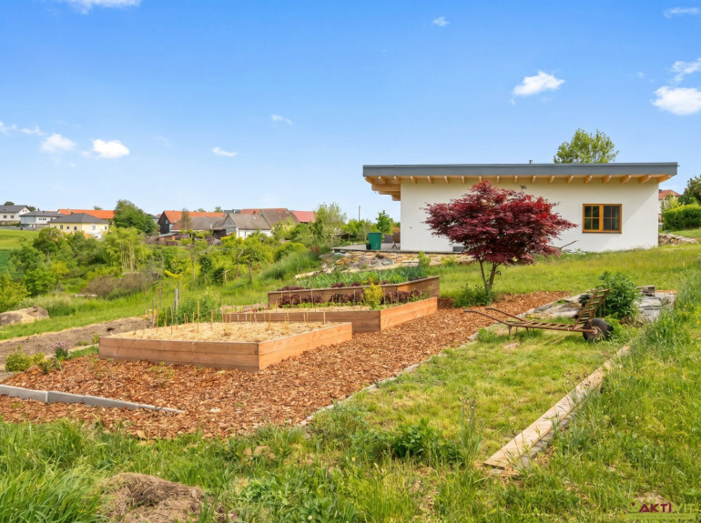 Haus - 7540, Großmürbisch - Moderner Holz-Bungalow in absoluter Ruhelage mit großem botanischem Garten