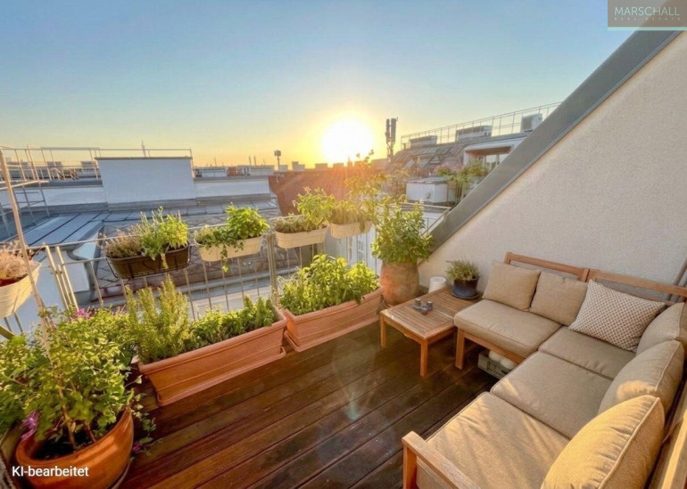 Wohnung - 1030, Wien - Dachgeschoss-Maisonette mit bis zu 5 m Raumhöhe, Terrasse & Garage
