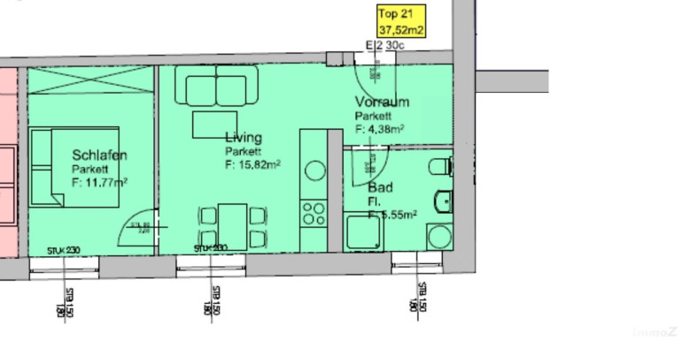 Wohnung - 8020, Graz - 2 Zimmer Wohnung "Loft"-ähnlicher Stil zu mieten in Graz, Payer-Weyprecht-Straße ab 01.01.2027 - PW33/21
