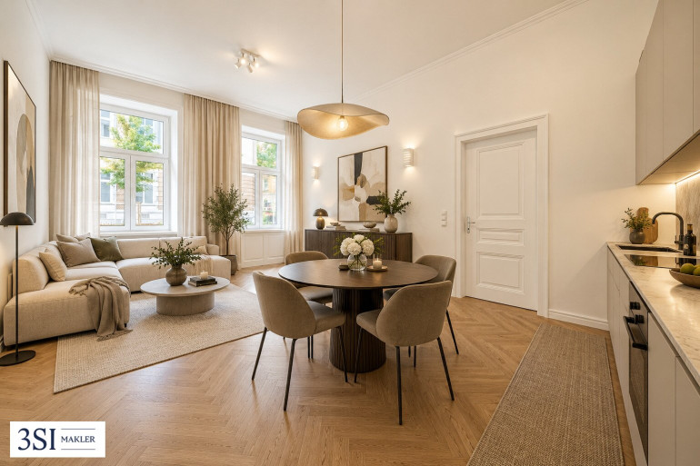 Wohnung - 1030, Wien - Erstbezug im Altbau: Stilvolle 2-Zimmer-Wohnung in der Löwenherzgasse