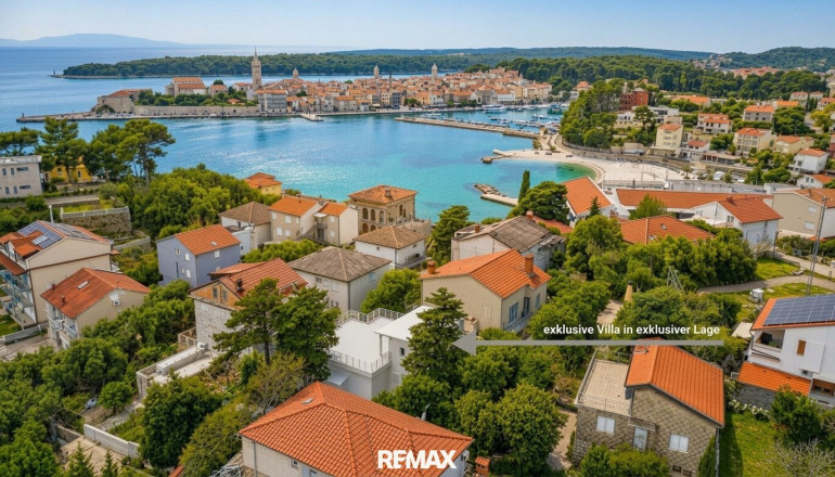 Haus - 51280, Banjol - Exklusive historische Villa mit Panoramaterrasse & Meerblick – Insel Rab, Kroatien