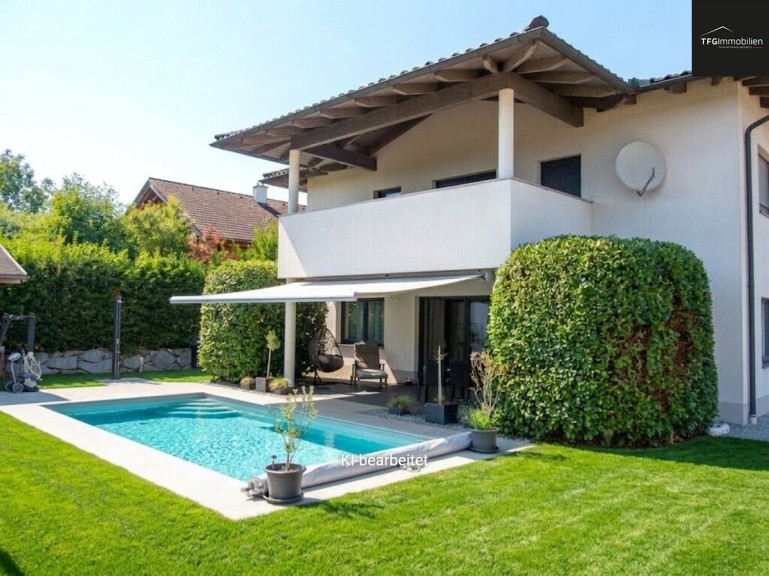 Haus - 4511, Allhaming - Neuwertiges Einfamilienhaus mit herrlichem Pool, top Ausstattung!