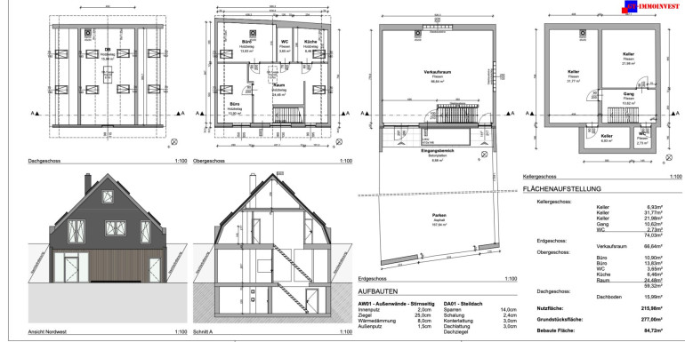 Halle / Lager / Produktion - 7000, Eisenstadt - Eisenstadt - Zentrum! Gepflegtes Gewerbeobjekt mit Parkplätzen!  Auch als Praxis nutzbar!