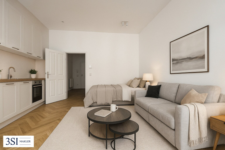 Wohnung - 1100, Wien - Klein, fein, erstklassig – 1-Zimmer-Wohnung im stilvollen Altbau