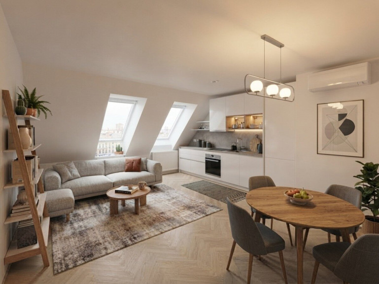 Wohnung - 1030, Wien - 1030! Moderne, hochwertig sanierte DG-Maisonette mit Terrasse und 2 Bädern ab November 26! ERSTBEZUG NACH SANIERUNG!