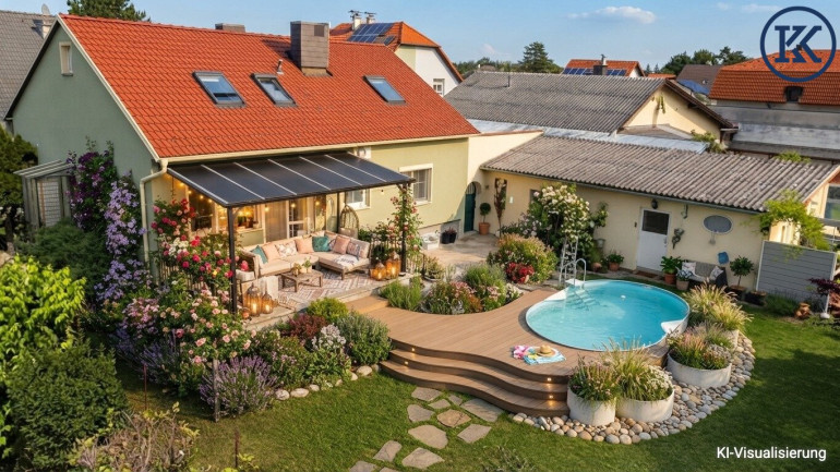 Haus - 2512, Oeynhausen - Einfamilienhaus mit großem Garten, sehr guter öffentlicher Anbindung und ausgezeichneter Infrastruktur in der Nähe des Badesees.