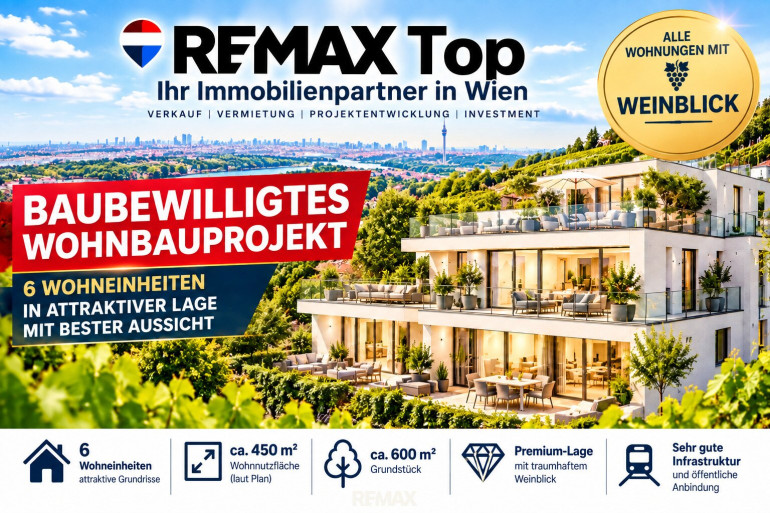 Grundstück - 1190, Wien - Baubewilligtes Wohnbauprojekt in 1190 Wien - Döbling - 6 Wohneinheiten