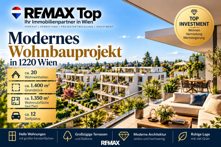 Grundstück - 1220, Wien - Baubewilligtes Wohnbauprojekt in 1220 Wien - 22 Wohneinheiten