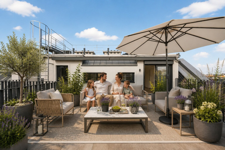 Wohnung - 1120, Wien - Abends auf der Terrasse sitzen und Wien gehört nur dir