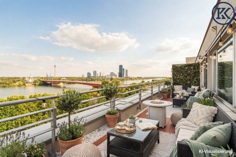 Wohnung - 1200, Wien - 2 Zimmerwohnungen mit großer Terrasse im 8. Stockwerk!