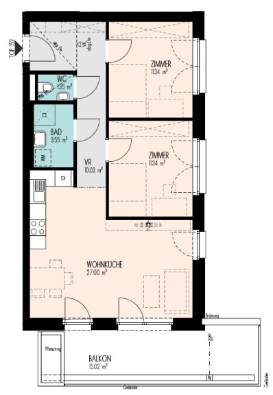 Wohnung - 8020, Graz - Urbaner Wohnkomfort | Helle 3-Zimmer-Wohnung mit Balkon