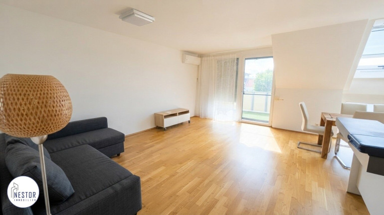 Wohnung - 1220, Wien,Donaustadt - Moderne 3-Zimmer DG-Wohnung mit Balkon, Garage, Klima & Alarmanlage