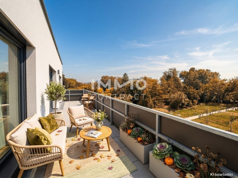 Wohnung - 1220, Wien - Traumhafte 3-Zimmer Wohnung mit großer hofseitiger Terrasse & Garten im Hof!
