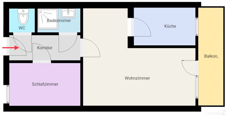 Zinshaus Renditeobjekt - 8020, Graz - 2 Zimmerwohnung mit Balkon-Nähe Fröbelpark - mit Lift ab 1.2.2027 beziehbar