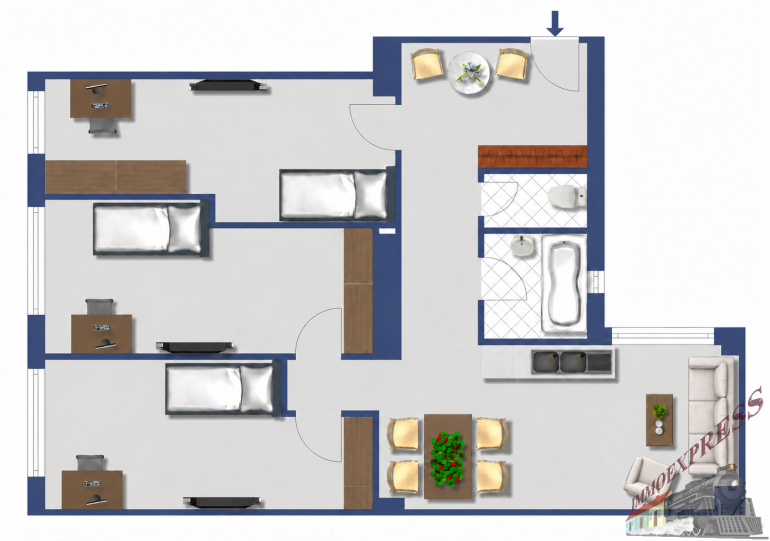 Wohnung - 1100, Wien - Familienwohnung / 3er Wohngemeinschaft ( WG ) nahe U-Bahn U1