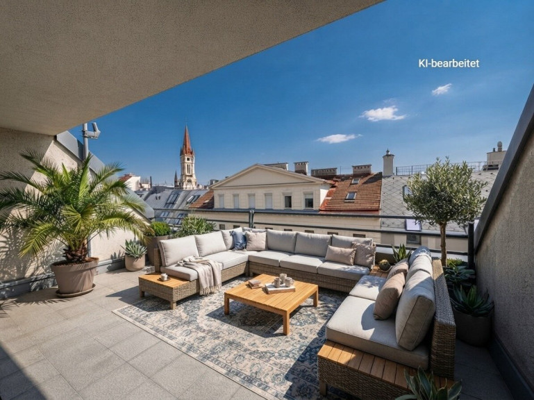 Wohnung - 1030, Wien - 1030! ERSTBEZUG NACH SANIERUNG! Klimatisierte und hochwertig sanierte 4-Zimmer-DG-Maisonette mit Terrasse ab November 26!