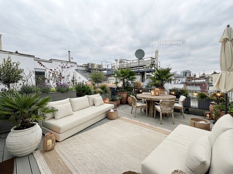 Wohnung - 1010, Wien,Innere Stadt - 1010! Modernes Wohnen über den Dächern der Innenstadt! Klimatisierte 5-Zimmer DG-Maisonette mit grosszügiger Terrasse, 3 Bädern und 3 Wcs!