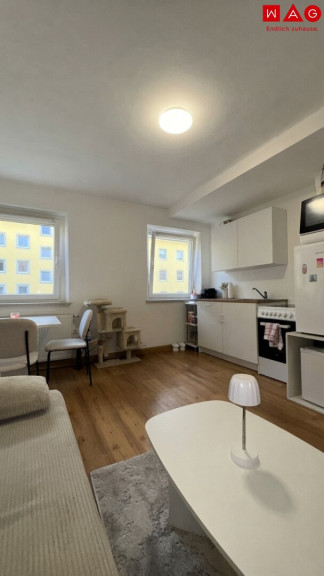 Wohnung - 4400, Steyr - Kleiner Preis, große Wohnideen - leistbarer Wohnraum mit jede Menge Möglichkeiten zum Wohlfühlen! Praktische 1-Raumwohnung mit separatem Schlafbereich und offener Wohnküche ab 2027 verfügbar!