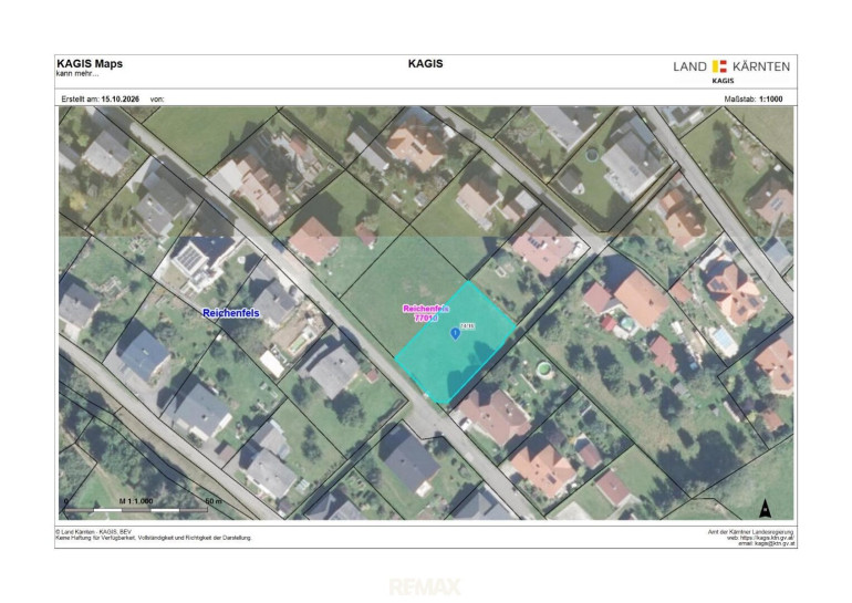 Grundstück - 9463, Reichenfels - Ca. 893 m² großes Grundstück mit Bauland-Widmung ohne Bauverpflichtung in Reichenfels