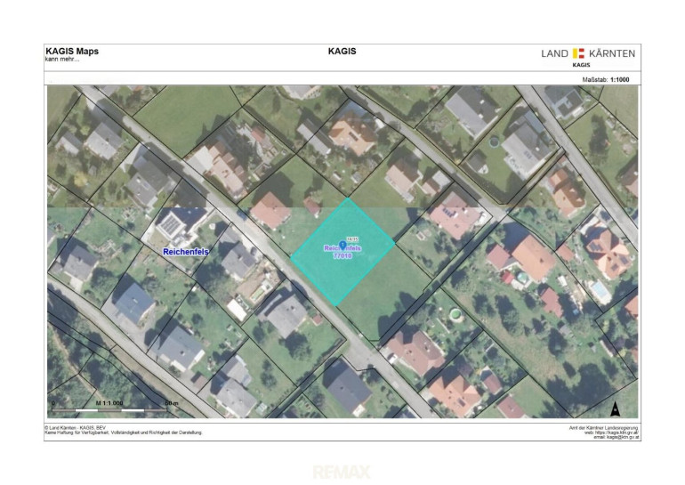 Grundstück - 9463, Reichenfels - Reichenfels: Ideales Baugrundstück ohne Bauverpflichtung mit ca. 1.032 m² Fläche