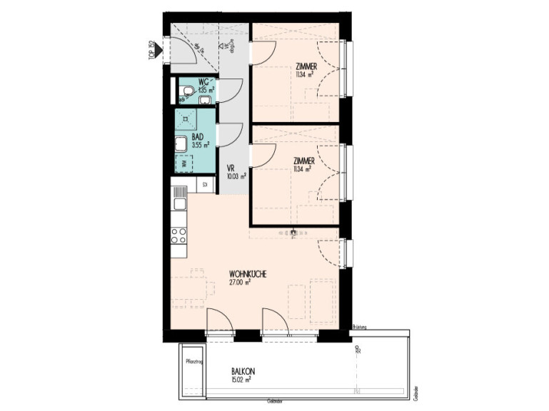 Wohnung - 8020, Graz - Urbaner Wohnkomfort | Helle 3-Zimmer-Wohnung mit Balkon