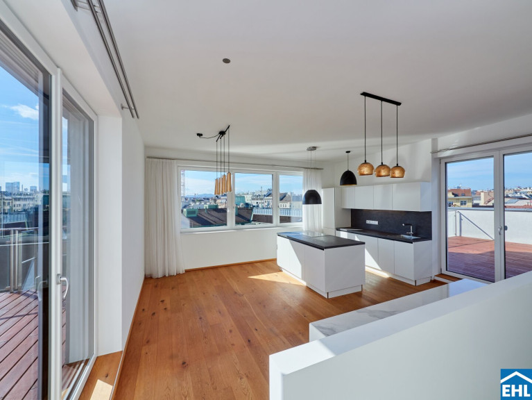 Wohnung - 1050, Wien - Nähe Naschmarkt: Dachgeschoß-Maisonettewohnung mit wunderschönen Terrassen!