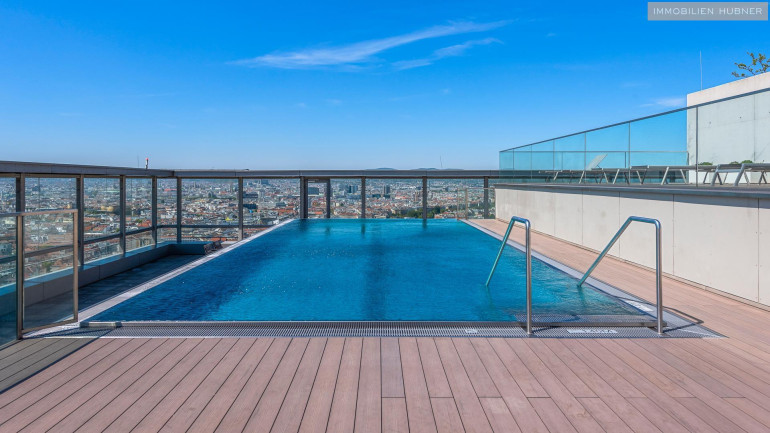 Wohnung - 1030, Wien - Hoch oben im TrIIIple Tower, Panoramaview Pool