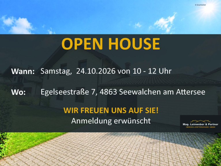 Haus - 4863, Seewalchen am Attersee - OPEN HOUSE! Wohnen nahe dem Attersee - Sanierungsbedürftiges Einfamilienhaus mit Garten, Gartenhaus & Garage Steindorf / Seewalchen am Attersee