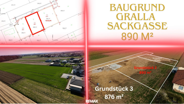 Grundstück - 8431, Gralla - Die Erschließung hat begonnen! 890 m² Baugrundstück in Top-Lage von Gralla zu verkaufen!